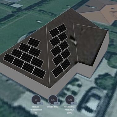 Przykładowe rozmieszczenie modułów PV 3